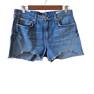 RAG & BONE BISHOP  DRE LOW RISE DENIM CUTOFFS  SHORTS MED WASH 28